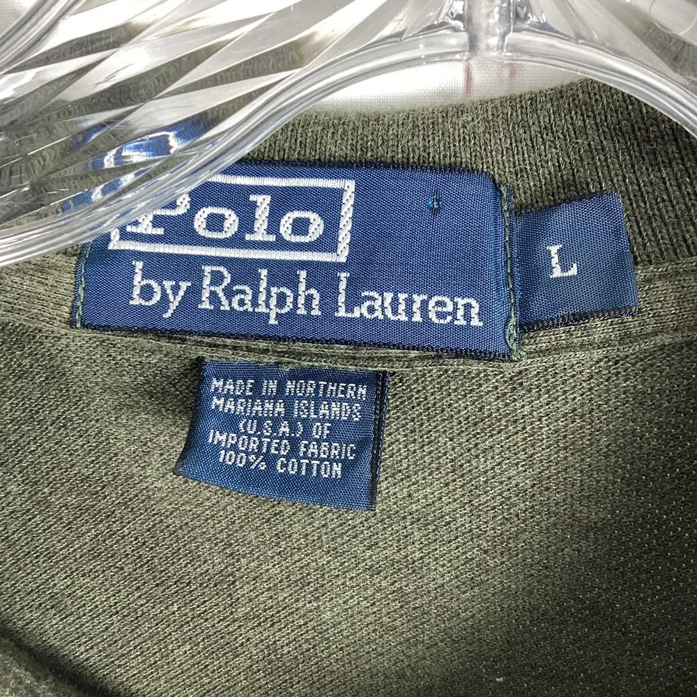 Polo by Ralph Lauren Iconic Mesh Long Sleeve Knit Shirt Mens Size‎ Large Green
